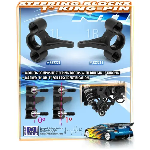 XRAY COMPOSITE STEERING BLOCK 1å¡ KI - XY332211