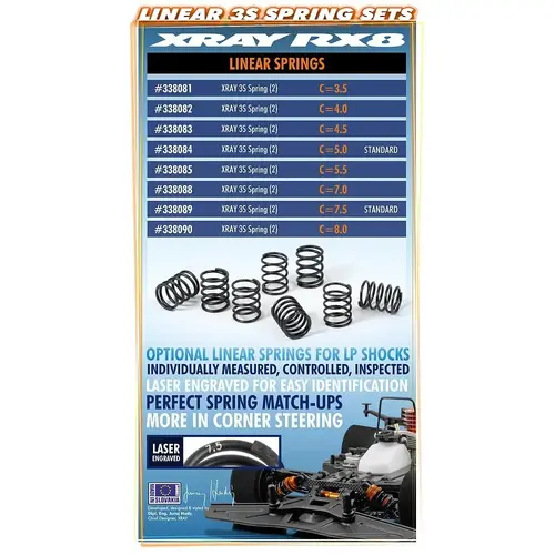 XRAY 3S SPRING-SET C=8.0 2 - XY338090