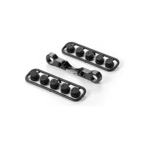 XRAY XB8 ALU REAR LOWER SUSP. HOLDER - FRONT - SQUARE ADJ.ROLL-C. - XY353317