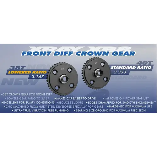XRAY FRONT DIFF LARGE BEVEL GEAR 38 - XY355038