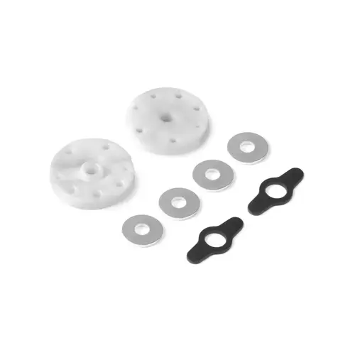 XRAY 2-WAY FLOW DELRIN SHOCK PISTON 5-H. (1.5MM) & 2-H. (1.0MM) (2) - XY358027