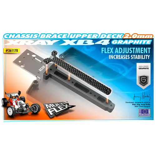 XRAY GRAPHITE CHASSIS BRACE UPPER D - XY361178