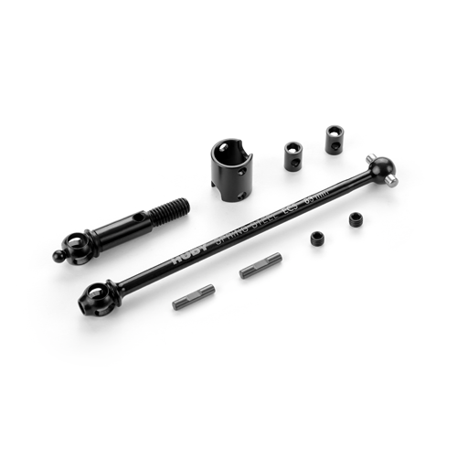 ECS FRONT DRIVE SHAFT 83MM WITH 2.5MM PIN - HUDY SPRING STEEL™ - SET - XY365202