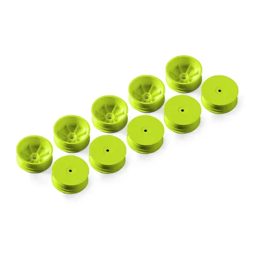 XRAY 4WD Front Wheel Aerodisk 12mm Hex IFMAR Yellow Hard 10Pcs - XY369902-Y