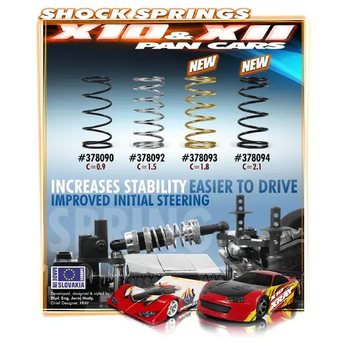 XRAY SHOCK SPRING C=1.8 - GOLD - XY378093