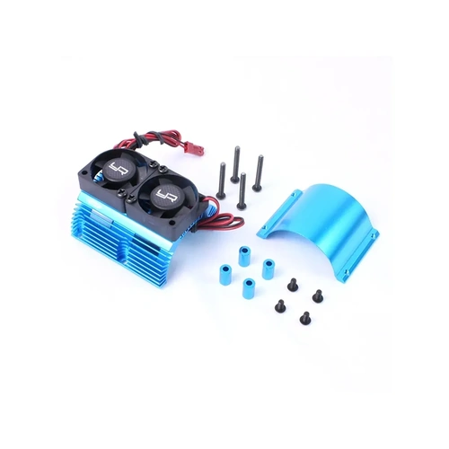Yeah Racing Blue Aluminium 40.8mm Heat Sink w/ Twin Tornado High Speed Cooling Fans