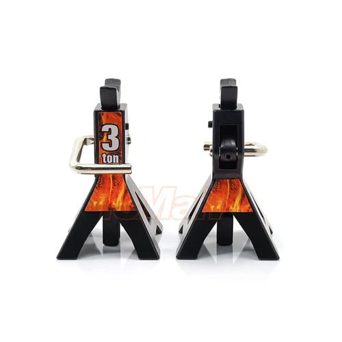 Yeah Racing Steel 1/10 Height Adjustable 3 Ton Jack 2Pcs - Black