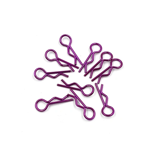 Yeah Racing Purple Steel Body Clips 10Pcs