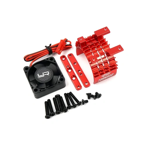Yeah Racing Red 540/550 size Aluminium Heat Sink w/ 30mm Tornado High Speed Fan Set