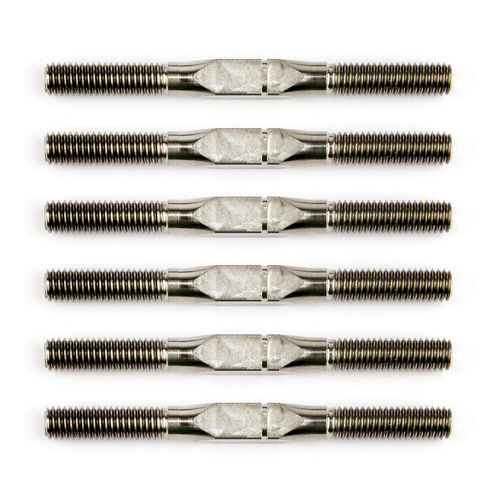 Team Associated FT 1:14 Titanium Turnbuckle Set, silver, 35 mm/1.37 in