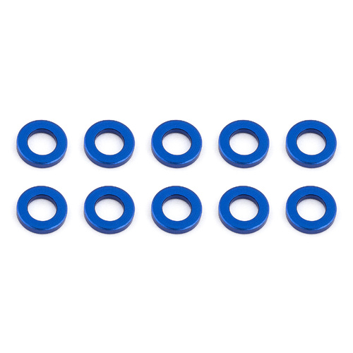 Ballstud Washers, 5.5x3.0x1.0 mm, blue aluminum