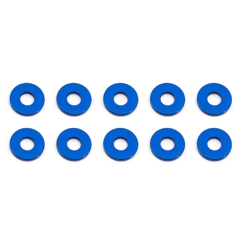 team associated Bulkhead Washers, 7.8x1.0 mm, blue aluminum