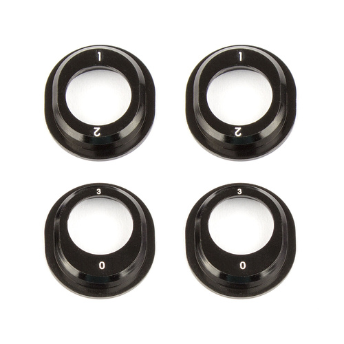 Team Associated B6.1 Aluminum Differential Height Inserts, black 91793
