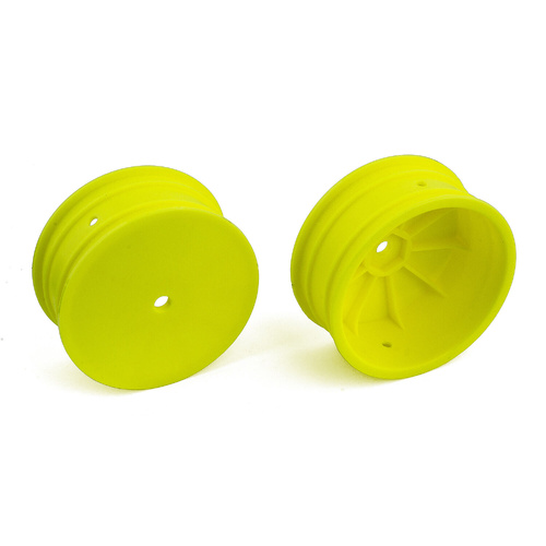 Team Associated 12mm 4WD 2.2 Front Wheels, yellow 92096