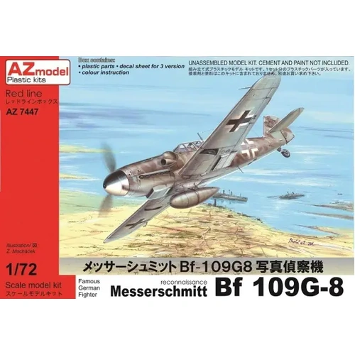 AZ MODELS AZ7447 1/72 BF 109G-8 RECON PLASTIC MODEL KIT