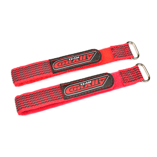 Team Corally 250x20mm Metal Buckle Silicone Anti-Slip Pro Battery Straps - C-50531