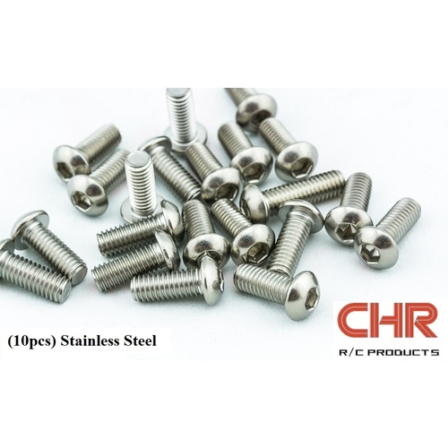 CHR Stainless Steel Screws Button Head 3mmx24mm (10pcs)