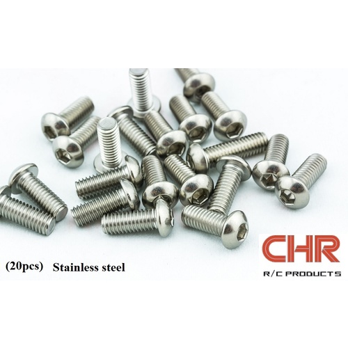 CHR Stainless Steel Screws Button Head 3mmx24mm (20pcs)