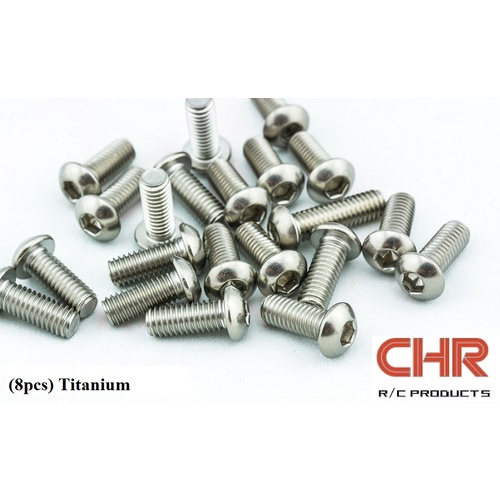 CHR Titanium Screws Button Head 3mmx22mm (8pcs)