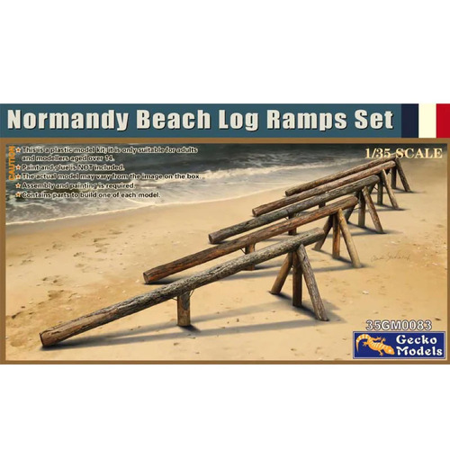 Gecko 1/35 Normandy Beach Log Ramps Set Plastic Model Kit - GM35083