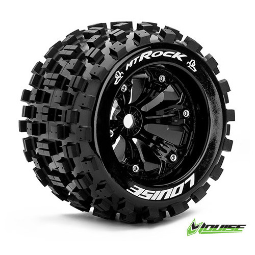 mt rock 3.8in black tyre and rim