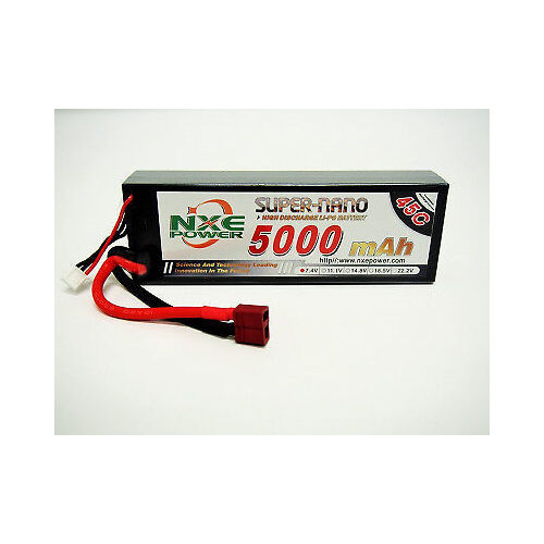NXE 7.4V 5000Mah 45C Hard Case Lipo With Deans Plug - NXE5000HC452