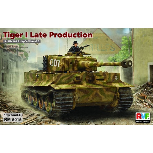 RYEFIELD 5015 1/35 TIGER I LATE PRODUCTION W/WORKABLE TRACK LINKS PLASTIC MODEL KIT