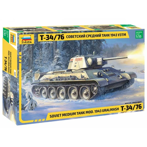 Zvezda 3689 1/35 T-34/76 mod.1943 Uralmash Plastic Model Kit